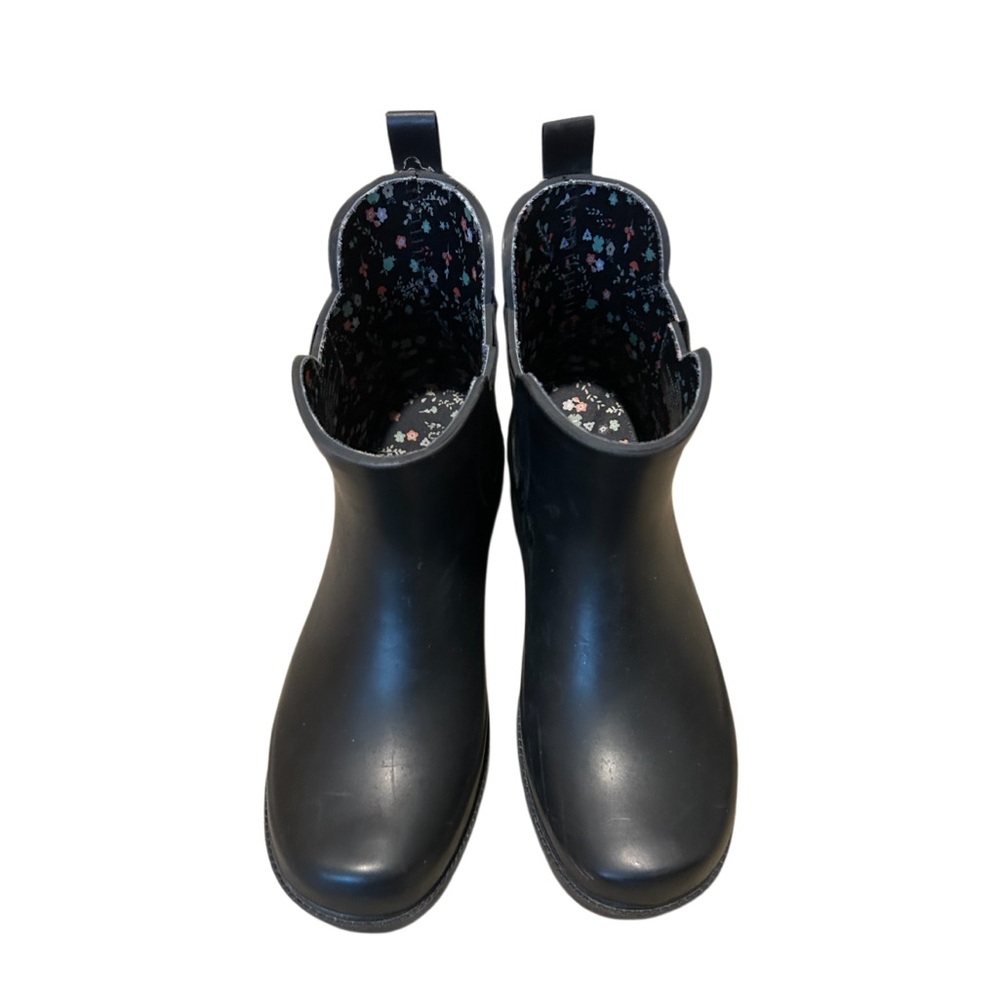 Lucky Brand Black Ankle Boots with Floral Interior - Picture 2 of 6